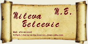 Mileva Belčević vizit kartica